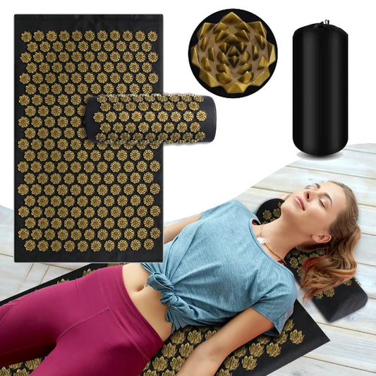 ZenSpike™ Acupressure Mat & Pillow Set – Natural Pain Relief, Deep Relaxation, Anytime, Anywhere