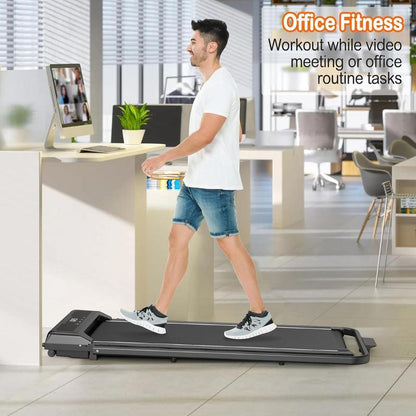 2-In-1 Portable Treadmill with Handle for Home & Office Use